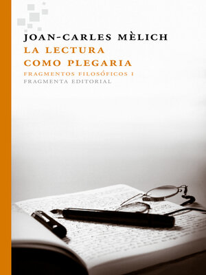 cover image of La lectura como plegaria